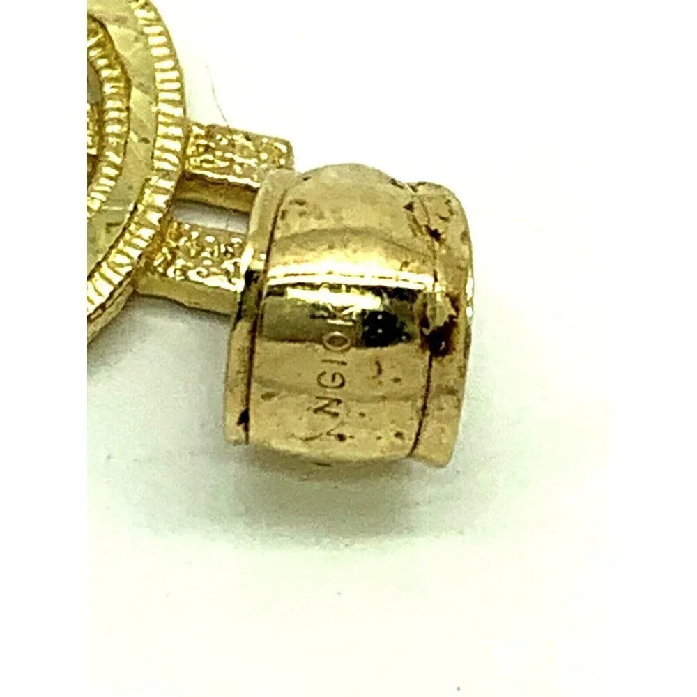 Dollar Sign Pendant $ Charm 10k Yellow Gold Unisex Jewelry NO CHAIN
